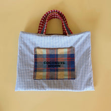 画像をギャラリービューアに読み込む, LESSON BAG (blue gingham)
