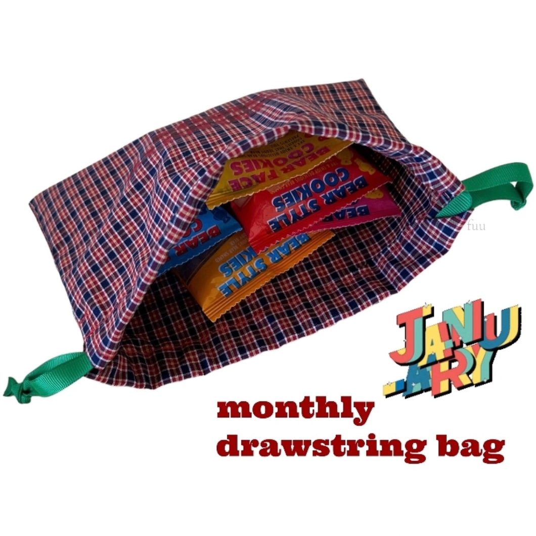 Monthly Drawstring Bag (January)