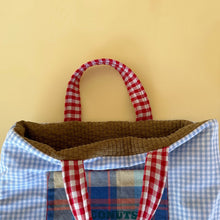 画像をギャラリービューアに読み込む, LESSON BAG (blue gingham)
