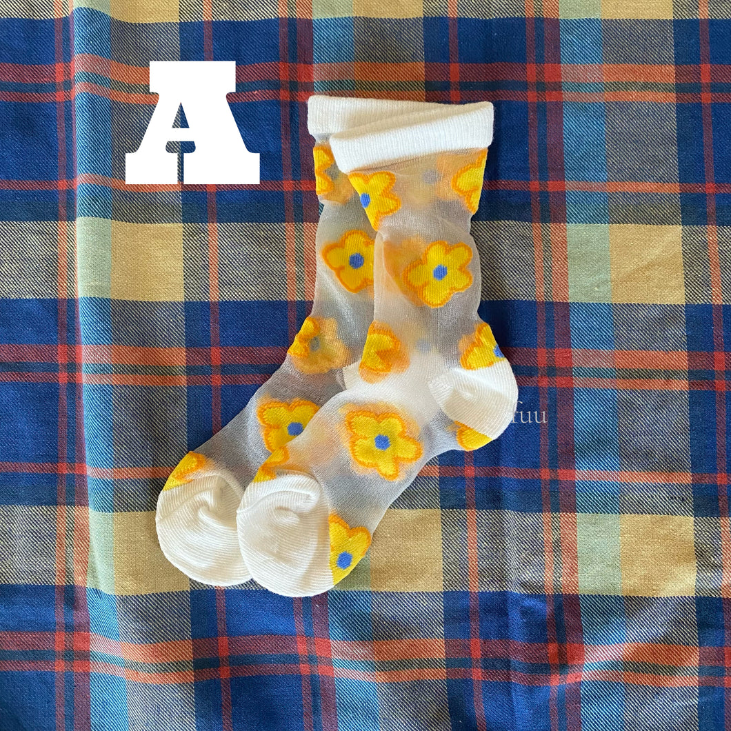 Fun Flowers Socks