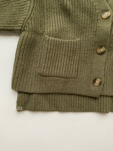 画像をギャラリービューアに読み込む, Olive Green Knit Cardigan
