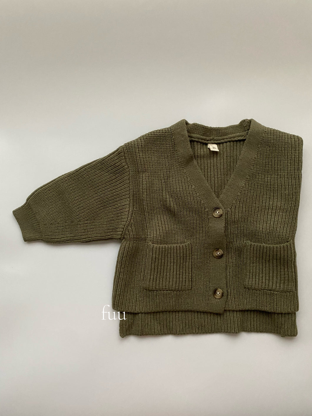 Olive Green Knit Cardigan